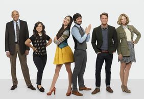 Kurt Fuller, Nicolas Wright, Jake McDorman, Jade Catta-Preta, Lio Tipton, and Chloe Wepper in Manhattan Love Story (2014