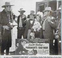 Smith Ballew, Evelyn Daw, Curley Dresden, Frank Ellis, and Stanley Fields in Panamint's Bad Man (1938)