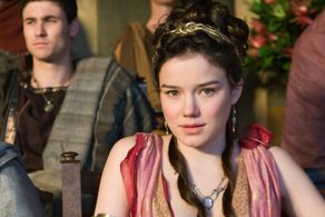 Tom Hobbs and Hanna Mangan Lawrence in Spartacus (2010)