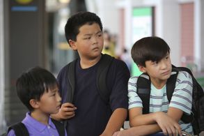 Forrest Wheeler, Ian Chen, and Hudson Yang in Fresh Off the Boat (2015)