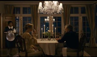 Shannan Wilson as Bobbi Mahoney alongside Bill Pullman in Halston