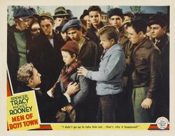 Spencer Tracy, Mickey Rooney, Frank Coghlan Jr., James Horne Jr., Sidney Miller, Buddy Pepper, and Bobs Watson in Men of