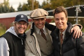 Director Tom Hines on the set of 