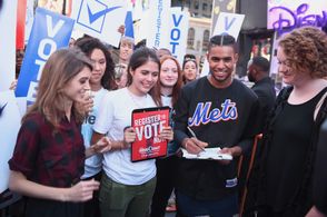 Natalia Dyer and Shannon Purser at an event for Stranger Things (2016)
