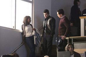 Matt McGorry, Aja Naomi King, and Behzad Dabu in How to Get Away with Murder (2014)