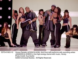 Jessica Alba, Jadakiss, and Sheek Louch in Honey (2003)