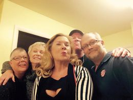 Happy New Year with Film and Broadway producers, Anne O'Shea and Brian Quartrini, Producer Susan Stacy Cox, Actress Suza