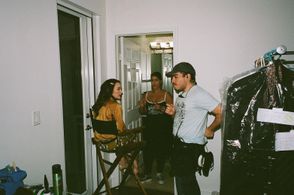 Samuel Vargas at the set of “There’s Someone In The House.”