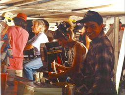 Actor Daniel Ramos on the set of 