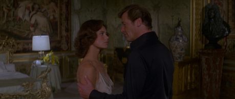 Roger Moore and Corinne Cléry in Moonraker (1979)