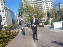 with Judi Blair on set of 