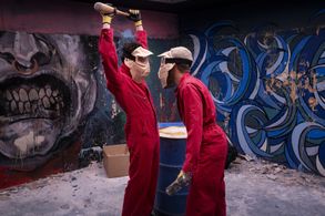 Still of Marwan Salama and Justice Smith in Generation