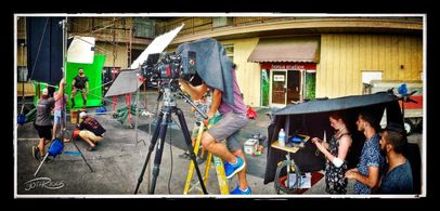 On set in Hawaii for my film, 