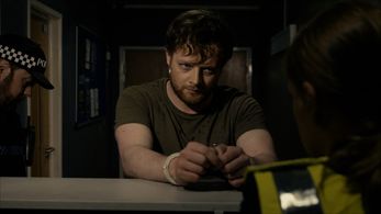 Barry Smith, Gary Wales, and Rosie Steel in Rage (2022)