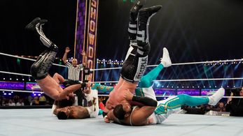 Colby Lopez, Matthew Adams, Gary Gordon, and Kenneth Crawford in WWE Super Show-Down (2020)