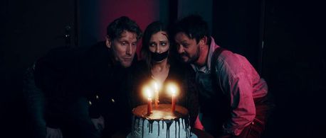 Jaromír Nosek, Tomás Bambusek, and Barbora Jánová in Noc v motelu Marion (2019)