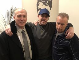 Michael Gambino with Al Sapienza and Vic Dibitetto on the set of the indie film, Not For Nothing.