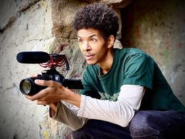 Nate Lyles on set of 