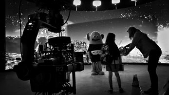 Still of Ryan on the set of IF