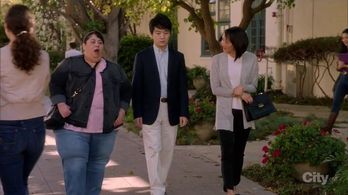 Still of Ethan Lee, Carla Jimenez, and Jackie Mah on Fox's The Mick (2018)