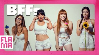 Cover Art for my Flama web series, BFFs!!! When 4 Latina best friends move in together, sh-t gets real!