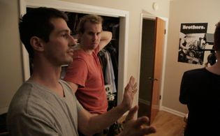 Michael B. Allen and Will Bakke directing a scene of short film, 