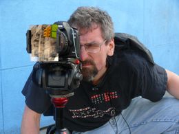 Arthur Vincie on the set of 