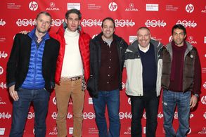 John Battsek, Nadav Schirman, Simon Chinn, and Mosab Hassan Yousef at an event for The Green Prince (2014)