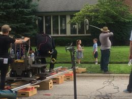 On set of feature film New Life (2016)