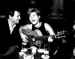 Claudia Mori and Maurice Ronet in Donde tú estés (1964)