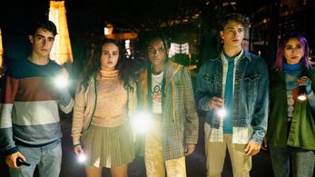 Camila Moreno, Mary-Charles Jones, Aidan Gemme, Kaci Walfall, and Will Meyers in Naomi (2022)