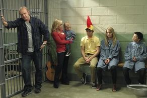 Leigh-Allyn Baker, Eric Allan Kramer, Jason Dolley, Bridgit Mendler, Bradley Steven Perry, and Mia Talerico in Good Luck