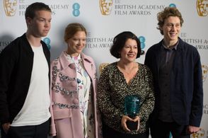Pippa Harris, George MacKay, Léa Seydoux, and Will Poulter