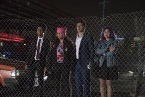 Gregg Sulkin, Ariela Barer, Allegra Acosta, and Rhenzy Feliz in Runaways (2017)