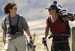 Morgan on location with David Hiddleston, Eco Challenge New Zealand 2001