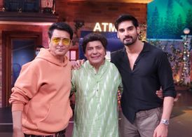 Sajid Nadiadwala, Ahan Shetty, and Sudesh Lehri in The Kapil Sharma Show: Nadiadwala Special (2022)