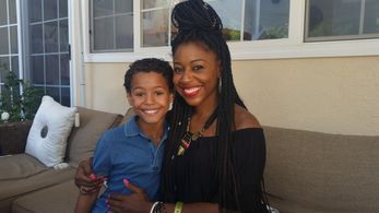 Justin Claiborne with cousin, founder and editor and chief of Style and Society Magazine