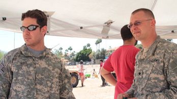 Still of James Gerardi as Goia on the set of Parallax