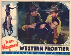 Leon Beaumon, Frank Hagney, Ken Maynard, and Tarzan in Western Frontier (1935)