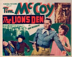 Tim McCoy, Don Barclay, Dick Curtis, Arthur Millett, and Joan Woodbury in The Lion's Den (1936)