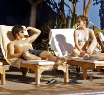 Michael Steger and Jessica Stroup in 90210 (2008)