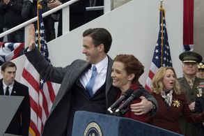 Virginia Madsen, Lara Jean Chorostecki, and Ashley Zukerman in Designated Survivor (2016)