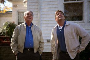 Bob Gunton and Chuck on the set of 'Jimmy'