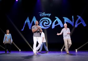 Ron Clements, Dwayne Johnson, John Musker, and Osnat Shurer