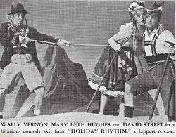 Mary Beth Hughes, David Street, and Wally Vernon in Holiday Rhythm (1950)