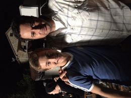 on set of Pony With a Broken Wing with Jonathan Silverman.