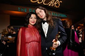Ludwig Göransson and Serena McKinney at an event for The Oscars (2019)
