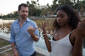 Jeremy Spencer and Dashawn Barnes on set of Sparks (2017)