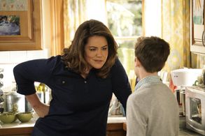 Katy Mixon and Daniel DiMaggio in American Housewife (2016)