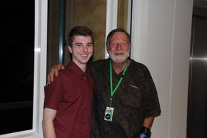 At the Young Australian Filmmakers awards with Jack Thomson.